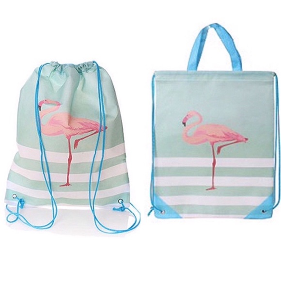 🏖Flamingo Drawstring Backpack🏖 - Picture 1 of 6